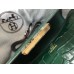 Hermes Constance 24cm Bag In Green Embossed Crocodile
