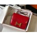 Hermes Constance 24cm Bag In Red Embossed Crocodile
