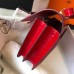 Hermes Constance 24cm Bag In Red Embossed Crocodile