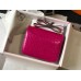 Hermes Constance 24cm Bag In Rose Red Embossed Crocodile