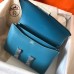 Hermes Constance 24 Handmade Bag In Blue Jean Epsom Leather