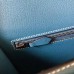Hermes Constance 24 Handmade Bag In Blue Jean Epsom Leather