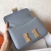 Hermes Constance 24 Handmade Bag In Blue Lin Epsom Leather
