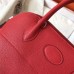 Hermes Bolide 27 Handmade Bag In Red Clemence Leather