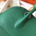 Hermes Bolide 27 Handmade Bag In Vert Vertigo Clemence Leather