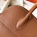 Hermes Bolide 35 Handmade Bag In Gold Clemence Leather