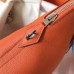 Hermes Bolide 35 Handmade Bag In Orange Clemence Leather
