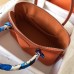 Hermes Bolide 35 Handmade Bag In Orange Clemence Leather