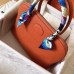 Hermes Bolide 35 Handmade Bag In Orange Clemence Leather