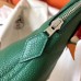 Hermes Bolide 31 Handmade Bag In Vert Vertigo Clemence Leather