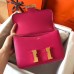 Hermes Constance 24 Handmade Bag In Rose Red Epsom Leather