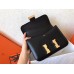 Hermes Constance 24 Handmade In Black Swift Leather