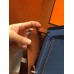 Hermes Herbag Zip 31cm Bag In Camel And Blue