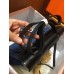 Hermes Herbag Zip 31cm Bag In Black And Blue