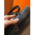 Hermes Herbag Zip 31cm Bag In Black And Taupe