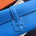 Hermes Jige Elan 29 Clutch Bag In Blue Epsom Calfskin