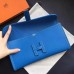 Hermes Jige Elan 29 Clutch Bag In Blue Epsom Calfskin