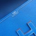 Hermes Jige Elan 29 Clutch Bag In Blue Epsom Calfskin
