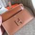 Hermes Jige Elan 29 Clutch Bag In Gold Epsom Calfskin