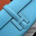 Hermes Jige Elan 29 Clutch Bag In Blue Atoll Epsom Calfskin