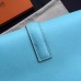 Hermes Jige Elan 29 Clutch Bag In Blue Atoll Epsom Calfskin