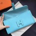 Hermes Jige Elan 29 Clutch Bag In Blue Atoll Epsom Calfskin