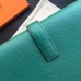 Hermes Jige Elan 29 Clutch Bag In Malachite Epsom Calfskin