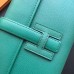 Hermes Jige Elan 29 Clutch Bag In Malachite Epsom Calfskin