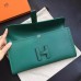 Hermes Jige Elan 29 Clutch Bag In Malachite Epsom Calfskin