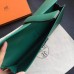 Hermes Jige Elan 29 Clutch Bag In Malachite Epsom Calfskin