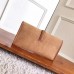 Hermes Jige Elan 29 Clutch In Ocre Suede Calfskin