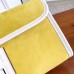 Hermes Jige Elan 29 Clutch In Yellow Suede Calfskin