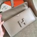Hermes Jige Elan 29 Clutch In Grey Swift Calfskin