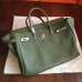 Hermes Birkin 40 Handmade Bag In Canopee Clemence Leather