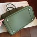 Hermes Birkin 40 Handmade Bag In Canopee Clemence Leather
