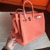 Hermes Birkin 40 Handmade Bag In Crevette Clemence Leather