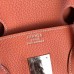 Hermes Birkin 40 Handmade Bag In Crevette Clemence Leather