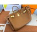 Hermes Birkin 40 Handmade Bag In Gold Clemence Leather