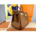 Hermes Birkin 40 Handmade Bag In Gold Clemence Leather