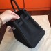 Hermes Birkin 40 Handmade Bag In Black Clemence Leather
