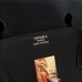 Hermes Birkin 40 Handmade Bag In Black Clemence Leather