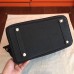 Hermes Birkin 40 Handmade Bag In Black Clemence Leather