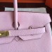 Hermes Birkin 40 Handmade Bag In Pink Clemence Leather