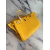 Hermes Birkin 40 Handmade Bag In Yellow Clemence Leather
