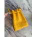 Hermes Birkin 40 Handmade Bag In Yellow Clemence Leather