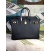 Hermes Birkin 40 Handmade Bag In Black Epsom Leather