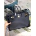 Hermes Birkin 40 Handmade Bag In Black Epsom Leather