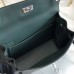 Hermes Kelly Danse Handmade Bag In Dark Green Swift Leather