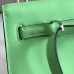 Hermes Kelly Danse Handmade Bag In Green Swift Leather