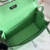 Hermes Kelly Danse Handmade Bag In Green Swift Leather